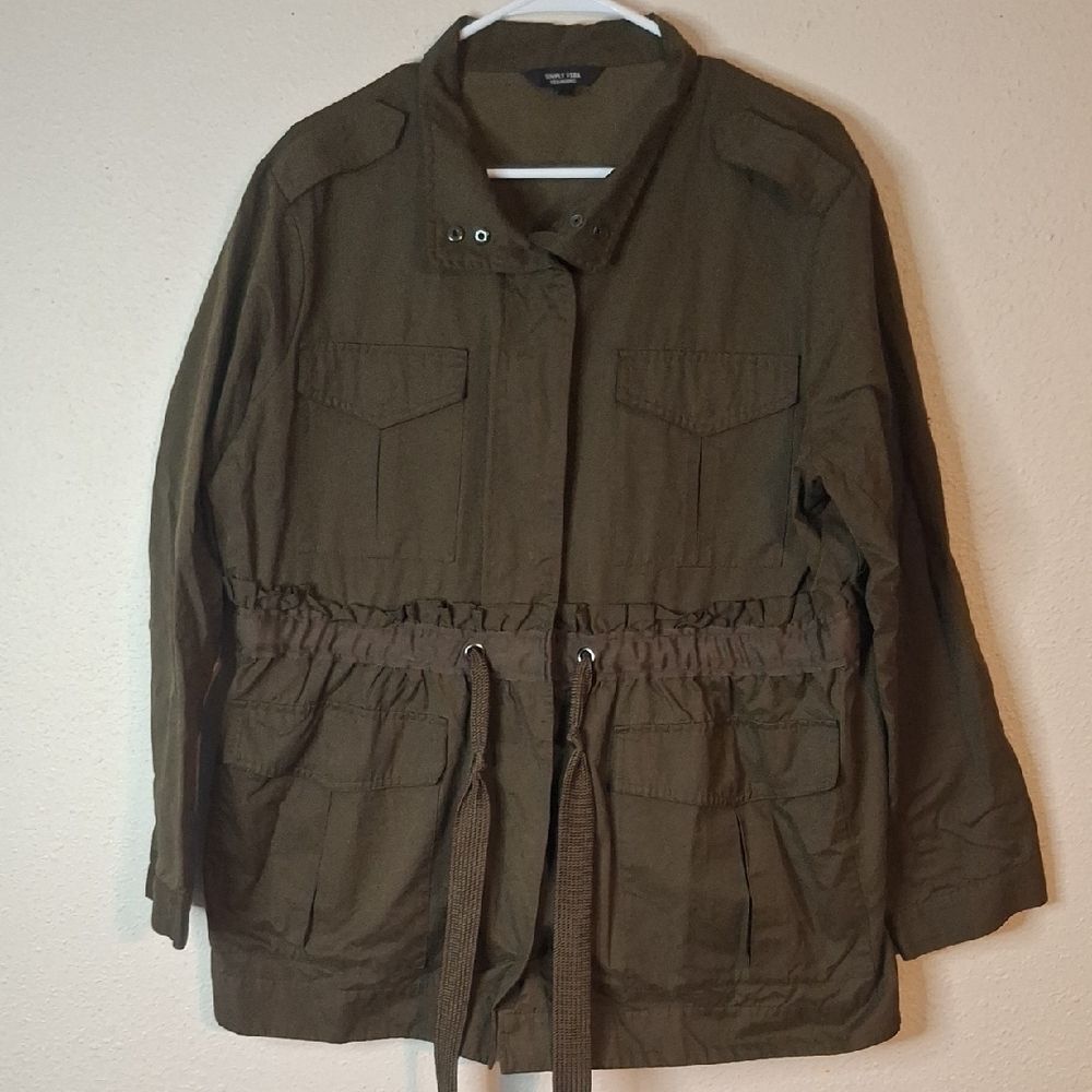 Simply Vera Vera Wang Olive Green Utility Jacket